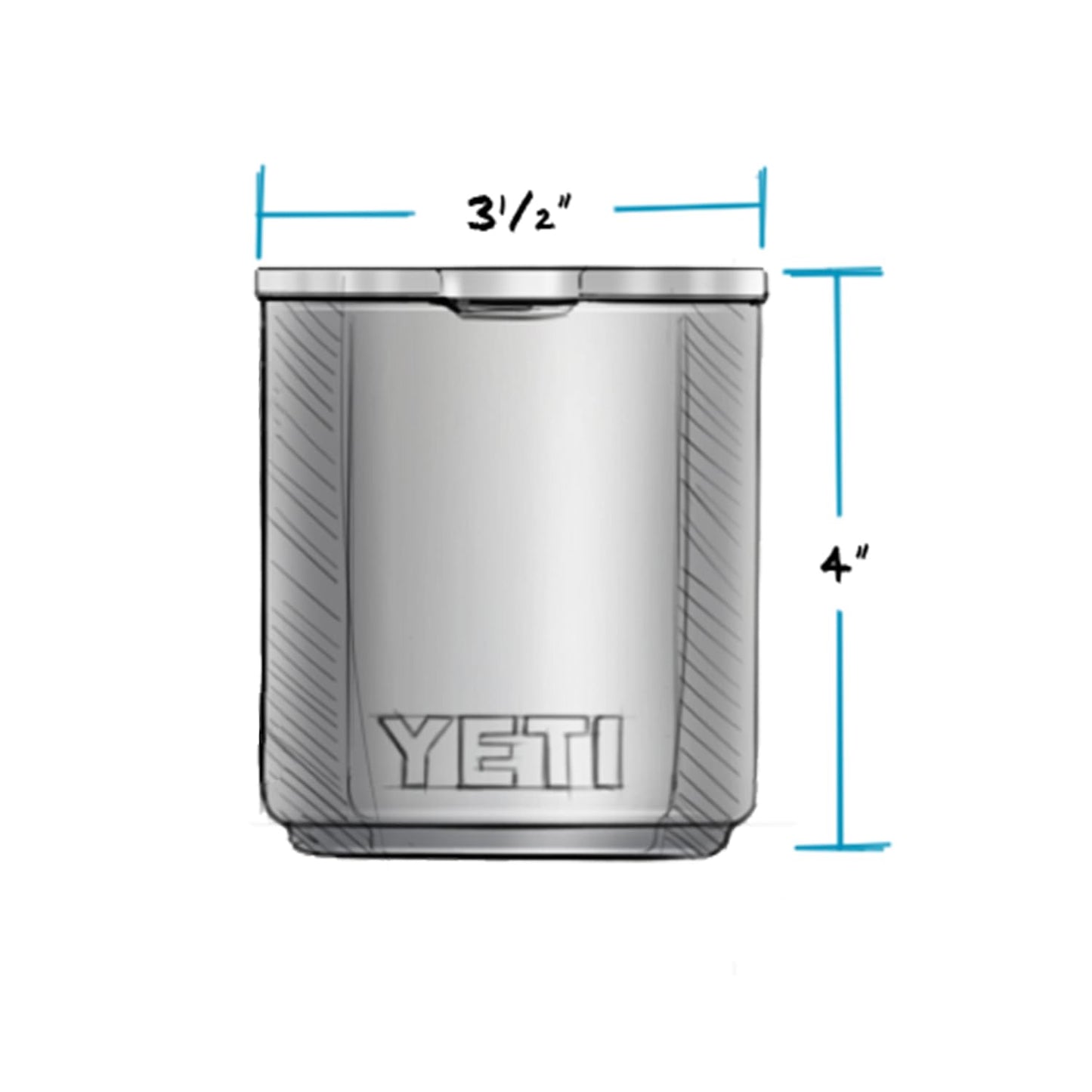 YETI Rambler 10 oz Stackable Lowball 2.0, Vacuum Insulated, Stainless Steel with MagSlider Lid, Stainless