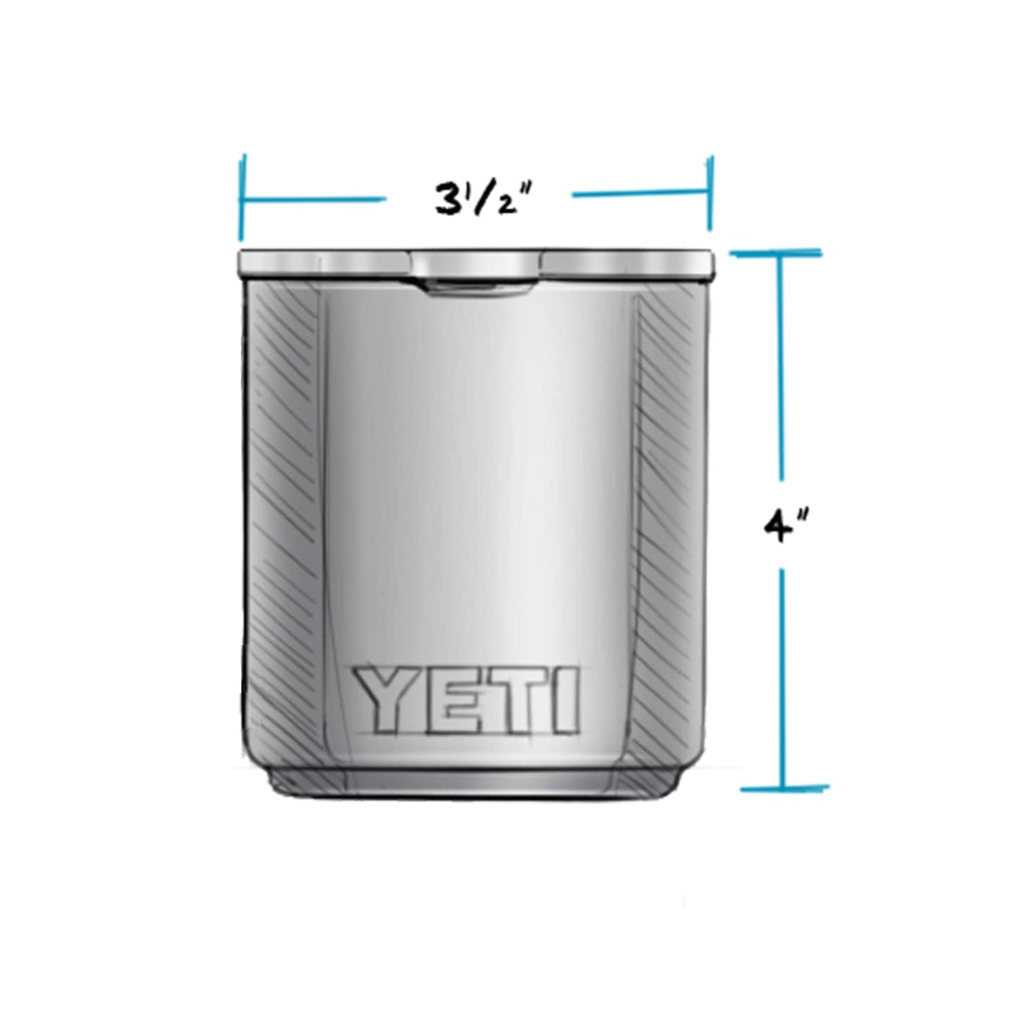 YETI Rambler 10 oz Stackable Lowball 2.0, Vacuum Insulated, Stainless Steel with MagSlider Lid, Stainless