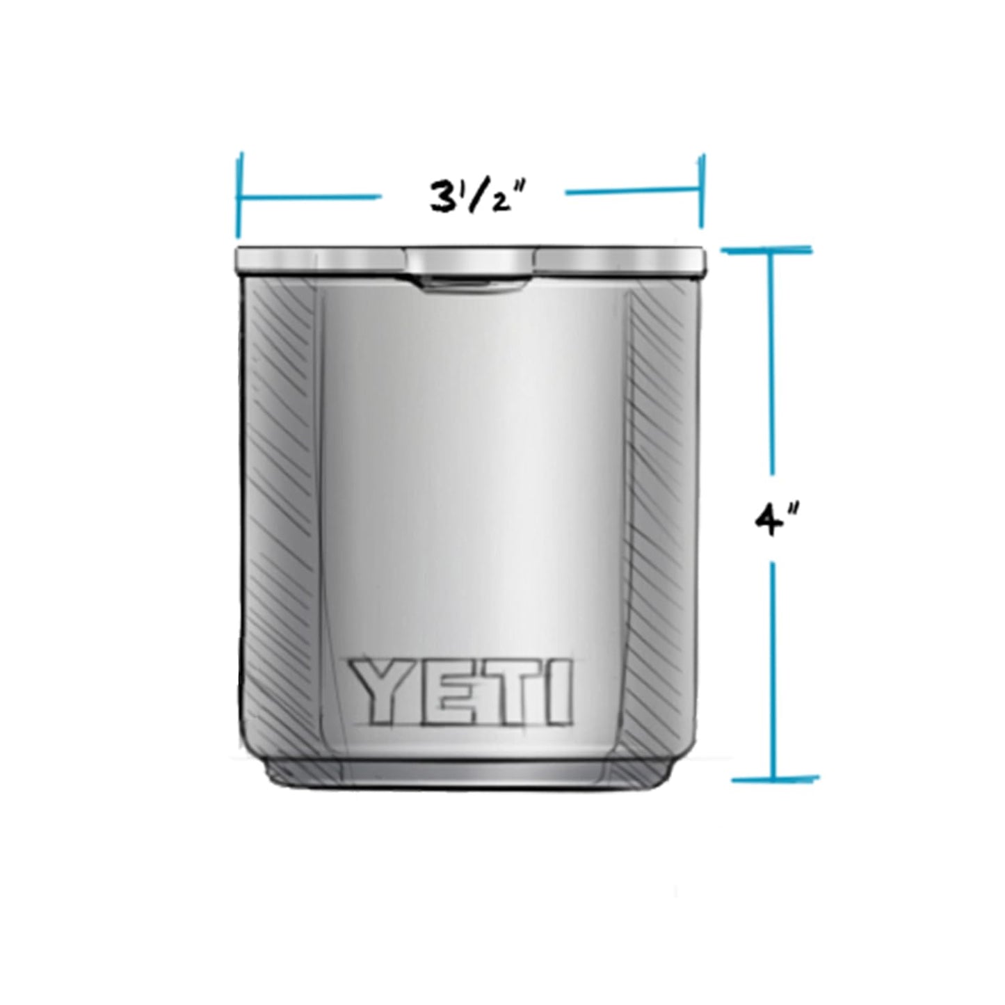 YETI Rambler 10 oz Stackable Lowball 2.0, Vacuum Insulated, Stainless Steel with MagSlider Lid, Stainless