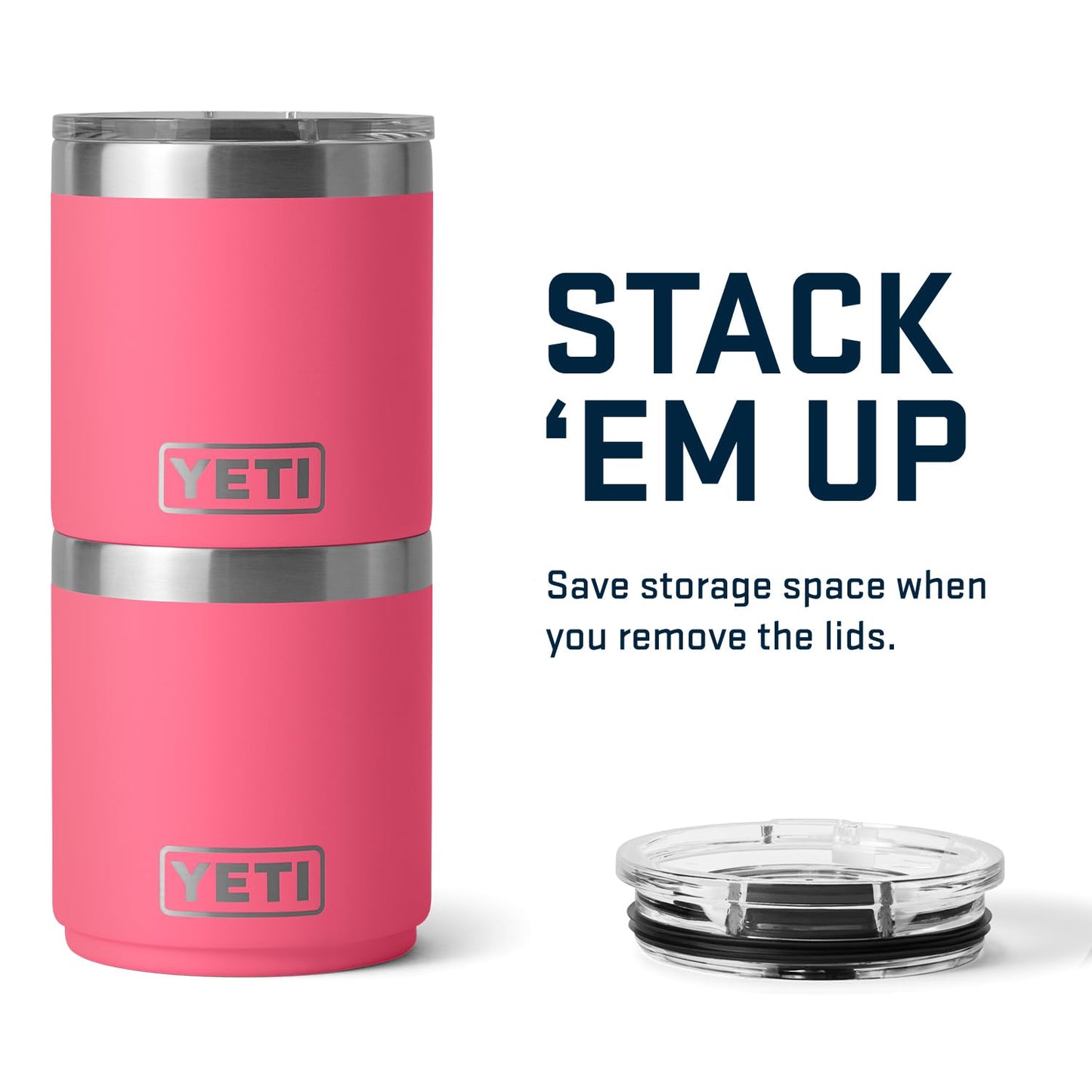 YETI Rambler 10 oz Stackable Lowball 2.0, Vacuum Insulated, Stainless Steel with MagSlider Lid, Stainless