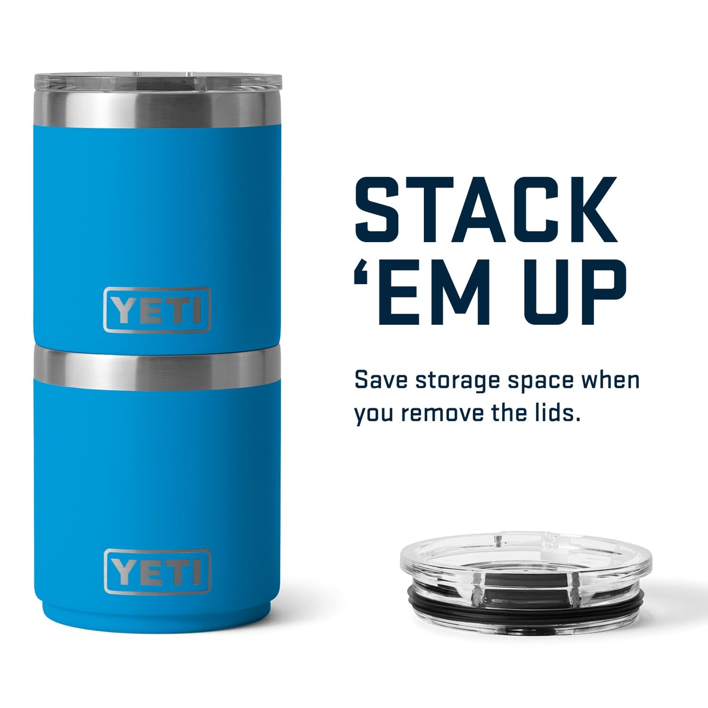 YETI Rambler 10 oz Stackable Lowball 2.0, Vacuum Insulated, Stainless Steel with MagSlider Lid, Stainless