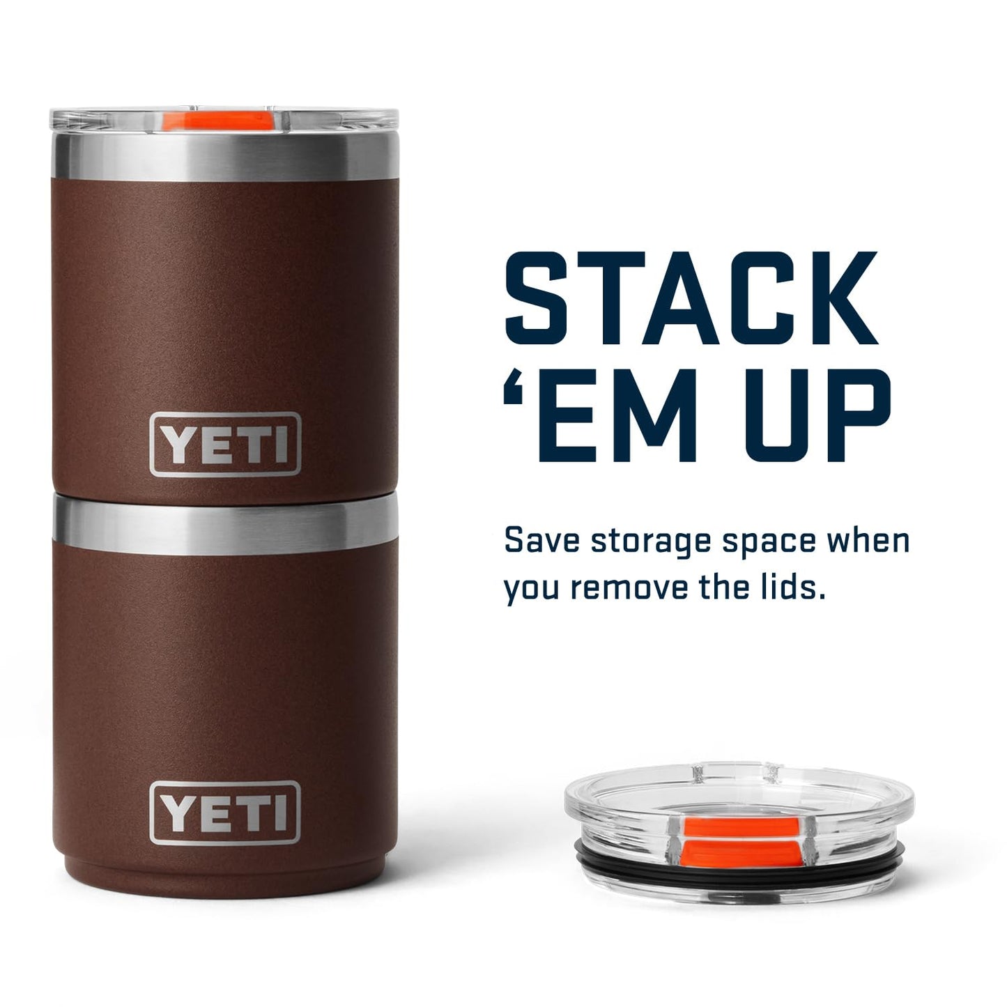 YETI Rambler 10 oz Stackable Lowball 2.0, Vacuum Insulated, Stainless Steel with MagSlider Lid, Stainless