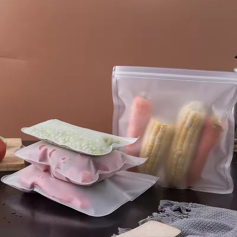 Silicone Food Grade Storage Containers Leakproof Containers Reusable Stand Up Zip Shut Bag Fresh Bag Food Storage Bag Fresh Wrap