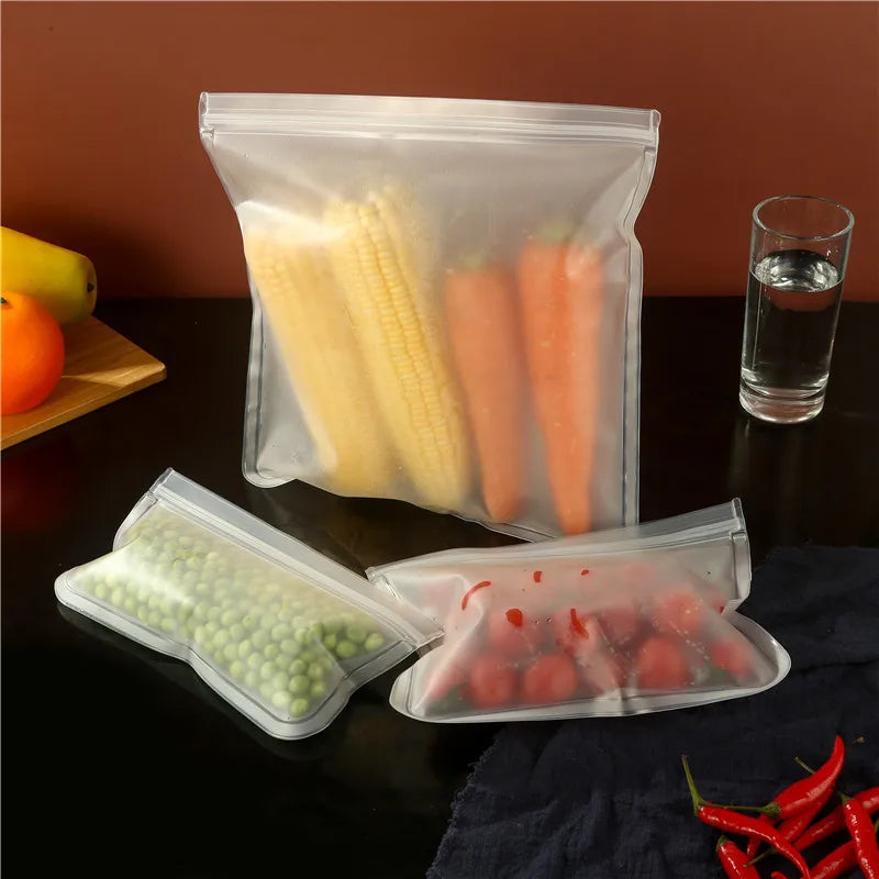 Silicone Food Grade Storage Containers Leakproof Containers Reusable Stand Up Zip Shut Bag Fresh Bag Food Storage Bag Fresh Wrap