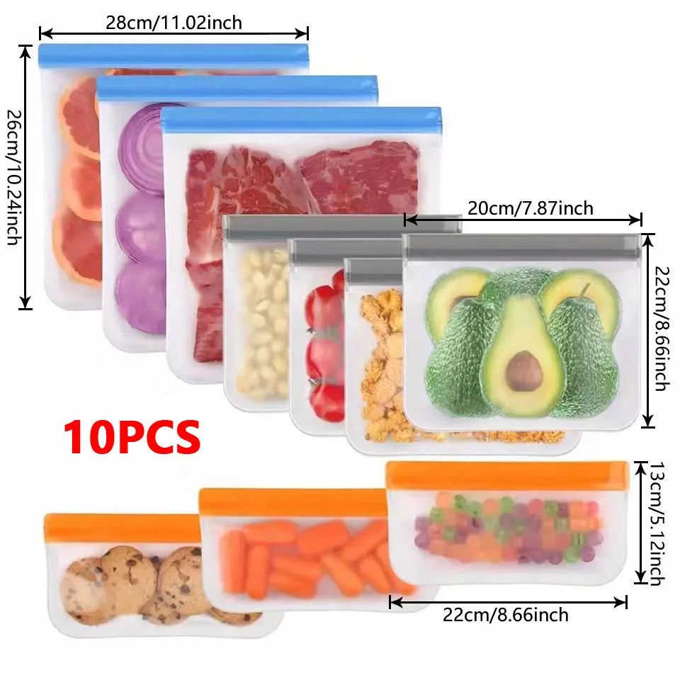 Silicone Food Grade Storage Containers Leakproof Containers Reusable Stand Up Zip Shut Bag Fresh Bag Food Storage Bag Fresh Wrap