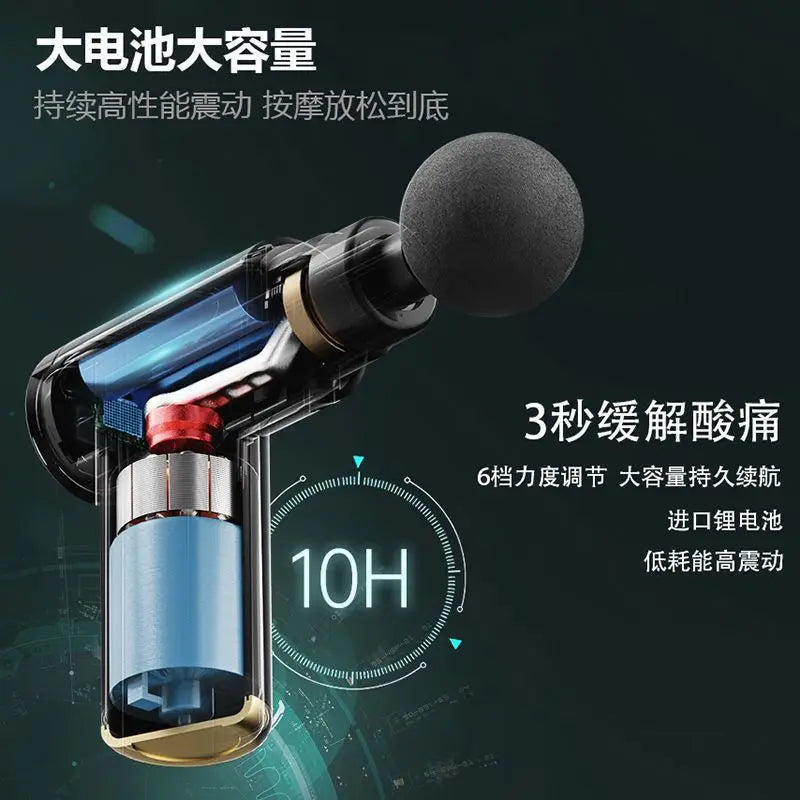 Fascia Gun Muscle Relaxation Massager Handheld Decompression Tool Small Vibration Muscle Relaxation Fitness Body Pain Relief