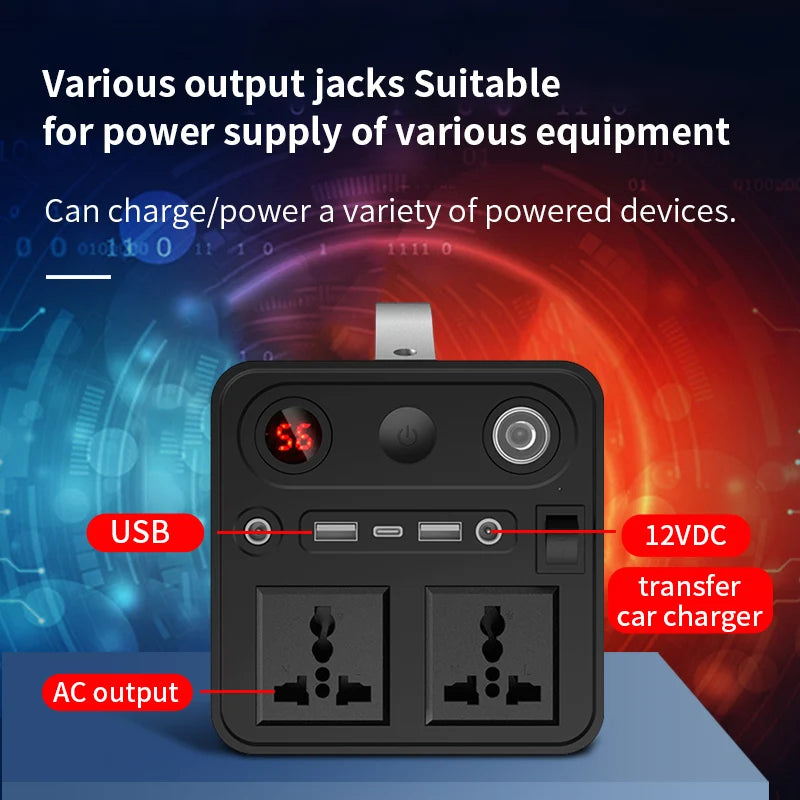DSS Global Solutions new energy portable charger with multiple output jacks for versatile device charging