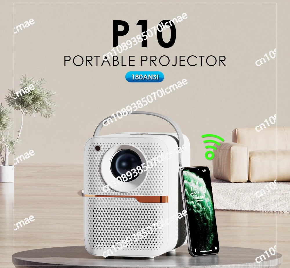 DSS GLOBAL SOLUTIONS P10 Portable Dual WiFi Home Projector with 180 ANSI Lumens for Clear Projection