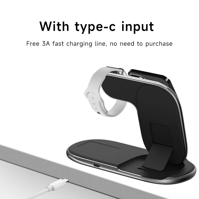 Portable magnetic phone charger with Type-C input and included fast charging line for easy use